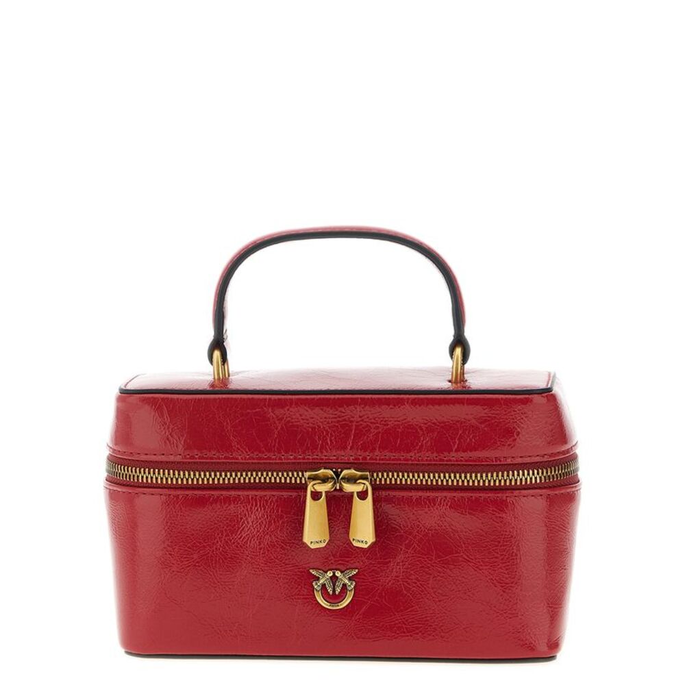 PINKO Red Calfskin Crossbody Women's Bag